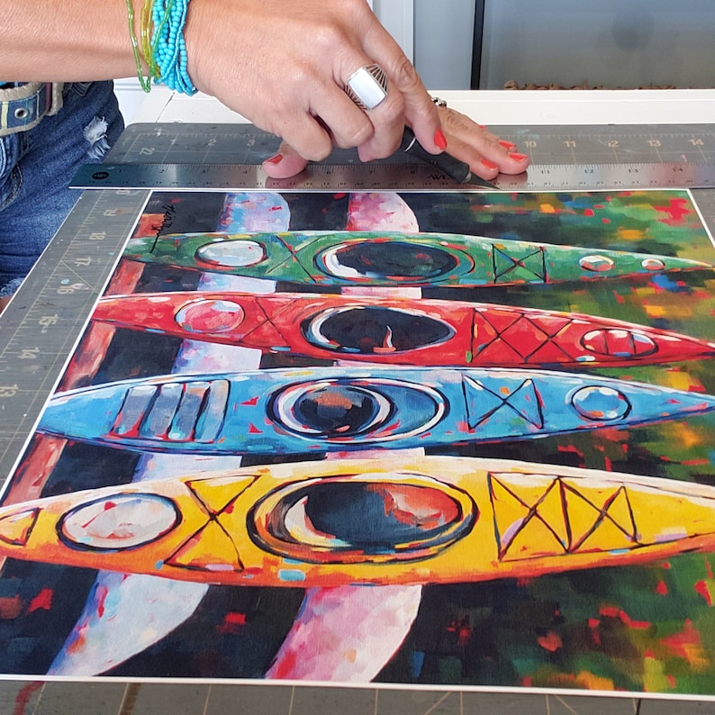 Colorful Kayaks Lake House Decor Red Kayak Gifts for Dad Etsy