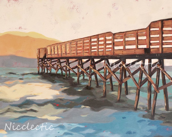 Crystal Pier, Wrightsville Beach North Carolina sunrise painting