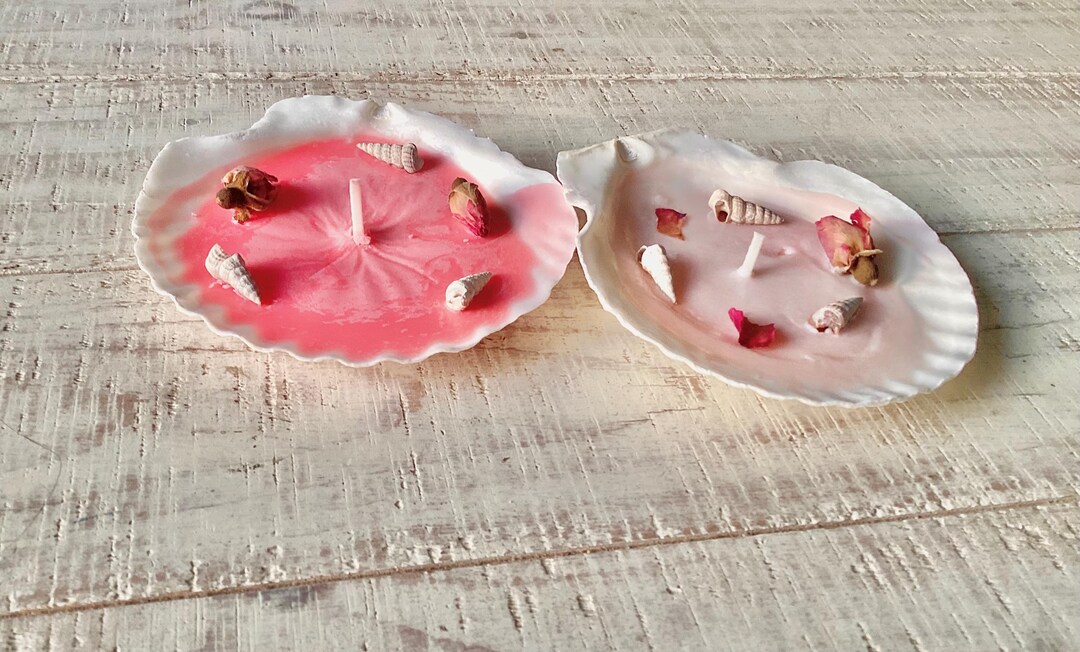 Personalized Coastal Shell Candle - Etsy