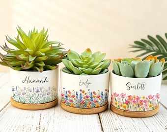 Personalized Planter for Wedding Party Gift, Custom Gift for Bridesmaid-Bridesmaid Proposal Gift-Wedding Gift-Bridesmaid Gift, Birthday Gift