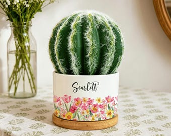 Personalized Ceramic Planter, Custom Bridesmaid Proposal Gift, Wedding Favor, Birthday Present
