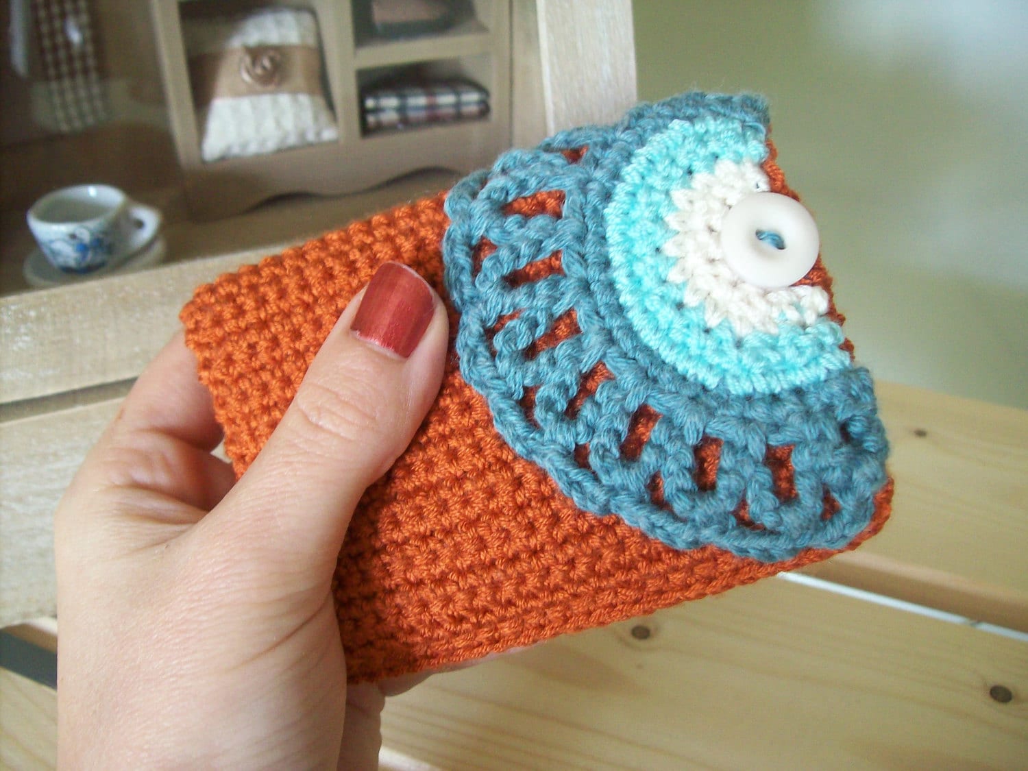 Crochet business card holder credit card holder Etsy