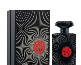 ARIAZ Rizz Men’s Eau De Parfum 3.4 Oz - Warm Woody Aromatic Cologne with Bergamot, Apple, Cinnamon, Amber, Patchouli - Long-Lasting Evening