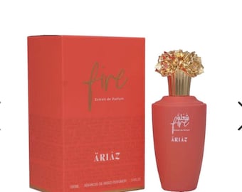 ARIAZ FIRE Extrait de Parfum for Women – 3.4 Oz - Long-Lasting Sweet Floral Perfume with Almond, Coffee & Vanilla Notes - Luxury Arabic Bold