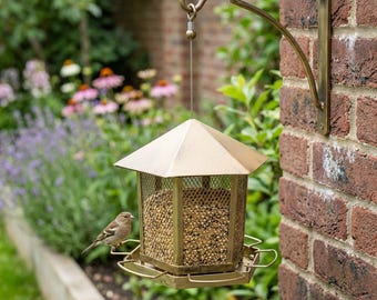 Hochleistungs-Hängevogelfutterspender - Metalleichhörnchenresistenter Gartensamenfresser