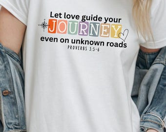 Journey Proverbs 3:5-6 Christian Wall Art, Bible Verse Typography Clipart, Faith Quote Digital Download, Scripture Decor PNG