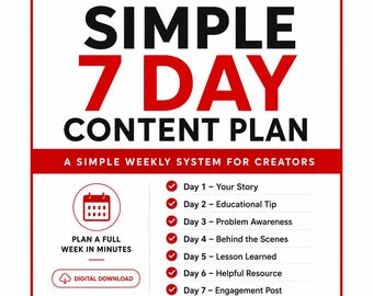Weekly Content Calendar | What to Post Each Day Guide