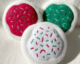 Christmas Sugar Cookies with Holiday Sprinkles Organic Catnip Cat Toy