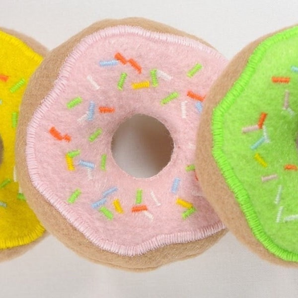 Frosted Donuts with Sprinkles Organic Catnip Cat Toy