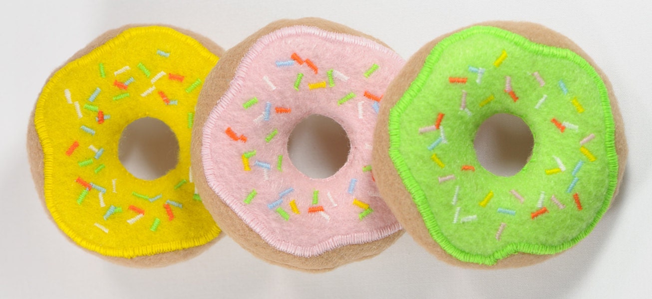 Frosted Donuts with Sprinkles Organic Catnip Cat Toy