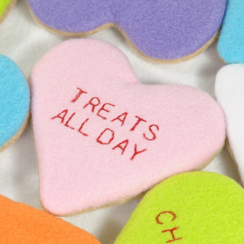 Conversation Heart Cookies Organic Catnip Cat Toy image 8