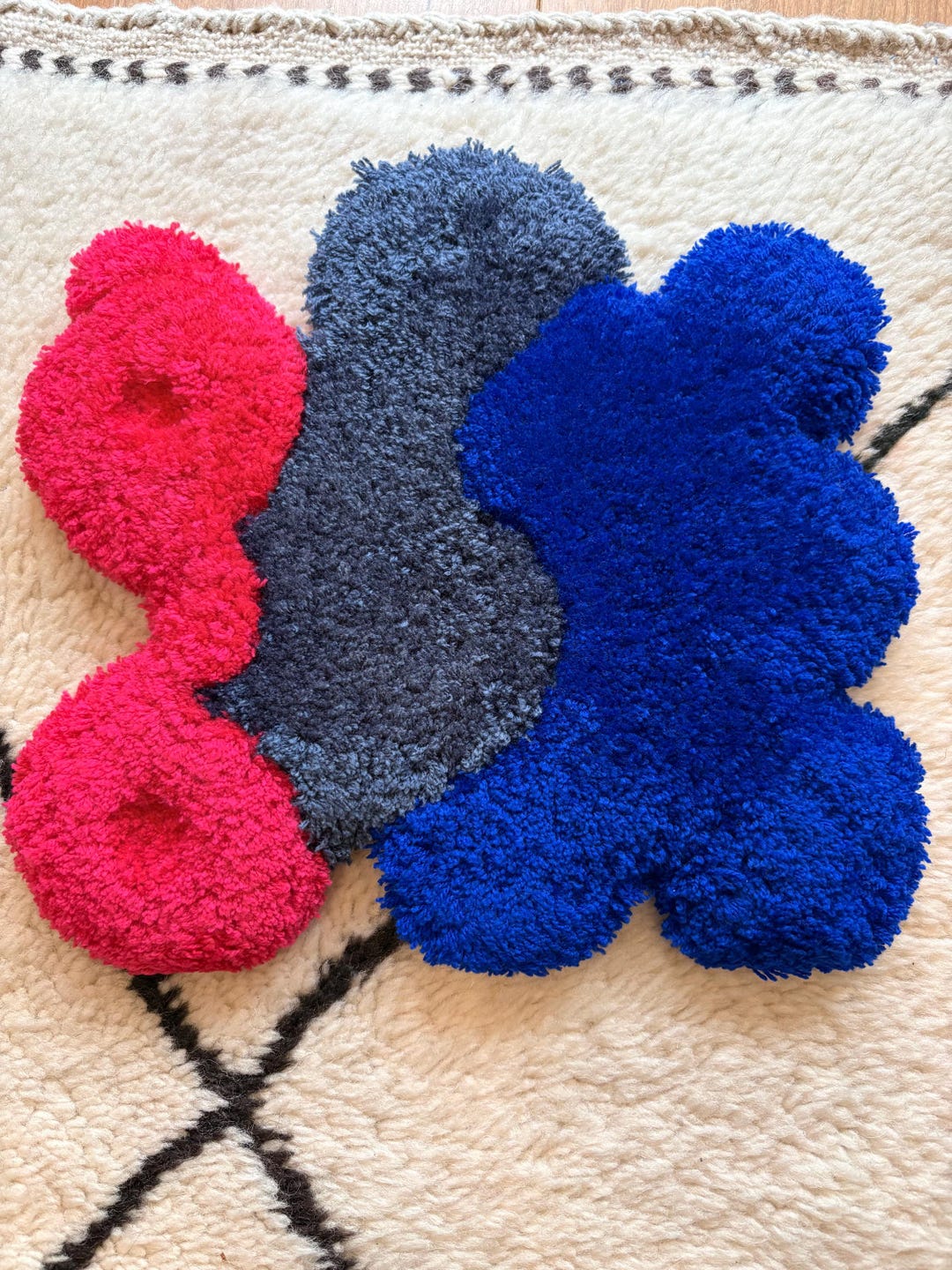 Tufted Mini Rug - Custom Initial Art, High-impact Color Palette, Unique ...