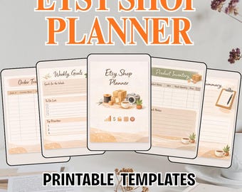 Etsy Shop Planner: Business Organizer, SEO, Sales Tracker (PDF PNG)