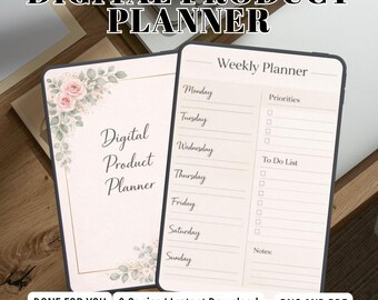 Digital Product Planner | Business Strategy Organizer (PDF, PNG)