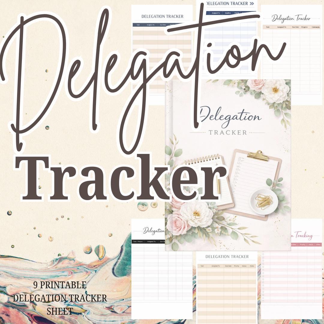 Task Delegation Template.pdf Delegation Tracker PDF PNG | Task Delegation and Team Management ...