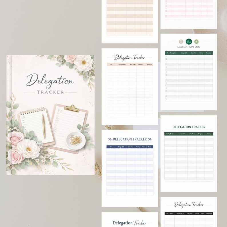 Task Delegation Template.pdf Delegation Tracker PDF PNG | Task Delegation and Team Management ...
