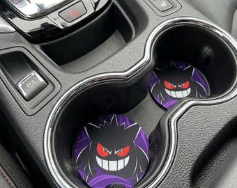 Gengar Cup Holder Protectors (2-Pack) – 2.8 Inch | Cute Car Accessory
