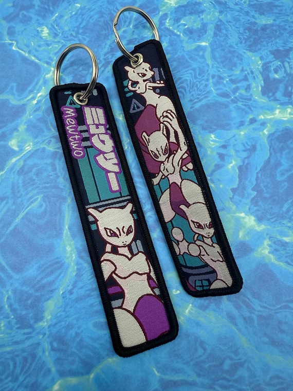 1 Piece Double Sided MewTwo 5 Inch Keychain