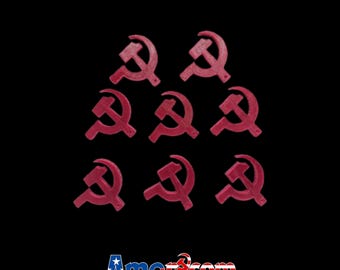 Mini hammer and sickle key chains
