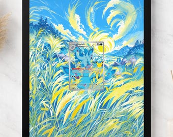 Nidorina #101 30th Celebration Panoramic Display Frame | Pokemon Card Case | Raw or Graded Slab Holder | 8x10 5x7 | Top Tier Frames