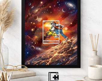 Art Display Frame for Red's Pikachu | Cosmic Trainer Gallery Showcase | Accessory for Pokémon TCG