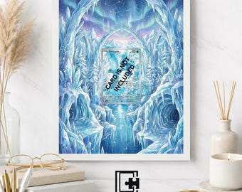 Art Display Frame for Articuno | Frosty Aurora Card Gallery Showcase | Accessory for Pokémon TCG
