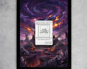 Volcanic Storm Frame | Giant Fire Dragon Extended Art | SWSH261 Card Display | Raw Magnetic Case & Graded Cards | 8x10 5x7 Custom Backdrop