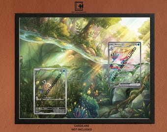 Premium Frame for Milotic and Feebas | 10x8 Graded Slab or Raw Card Display | Extended Art Wall Decor