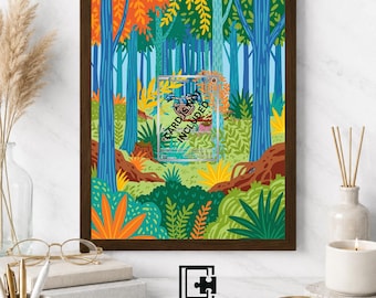 Art Display Frame for Hitmontop | Forest Nature Card Gallery Showcase | Accessory for Pokémon TCG