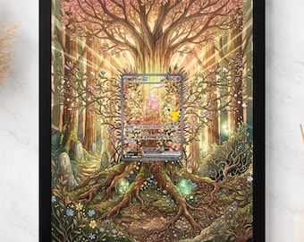 Mew ex 7 Extended Art Display Frame | Pokemon Card Display Case | 30th Celebration Graded Slab Holder | 8x10 or 5x7 | Top Tier Frames