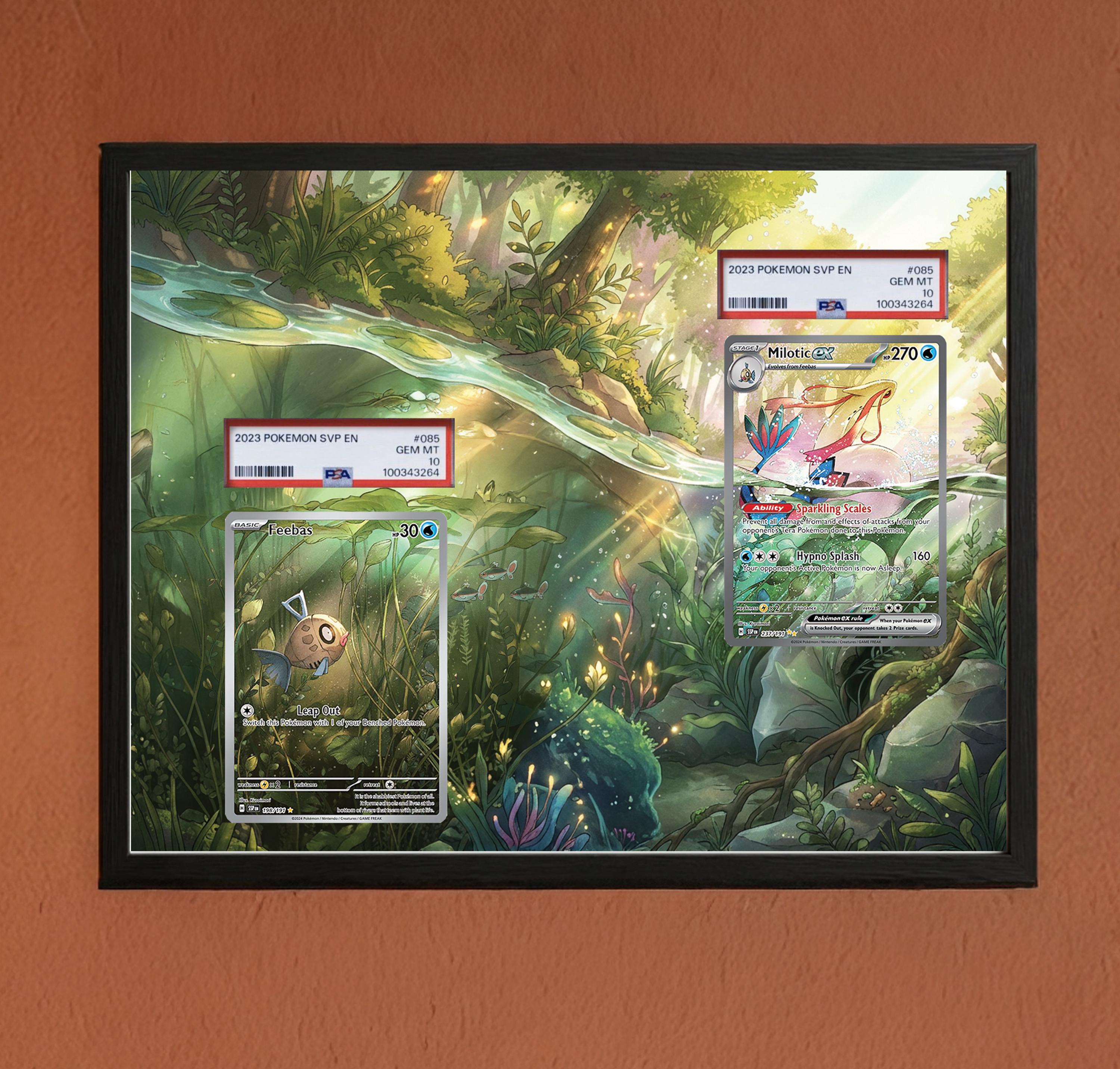 Milotic & Feebas Display Frame Pokémon Card Display Frame Gift | 10x8 ...
