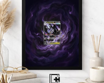 Art Display Frame for Mega Chandelure ex | Ghost Type Card Gallery Showcase | Accessory for Pokémon TCG