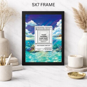 Tropical Paradise Frame | Card 226 Art Display | Aquatic Reef Theme | Deep Sea Art Case | Magnetic Case PSA Slab | 8x10 5x7 Extended Art 5 x 7 Inches