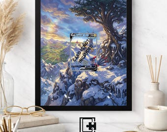 Art Display Frame for Zeraora V | Snowy Mountain Peak | Accessory for Pokémon TCG