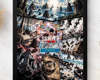 Monkey D. Luffy OP11-118 Extended Art Display Frame | One Piece Card Display Case | Raw or Graded Slab Holder | 8x10 5x7 | Top Tier Frames
