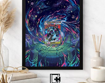 Art Display Frame for Mega Charizard X EX | Dragon Fire Gallery Showcase | Accessory for Pokemon TCG