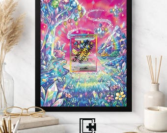 Art Display Frame for Pikachu ex | Radiant Crystal Gallery Showcase | Accessory for Pokémon TCG