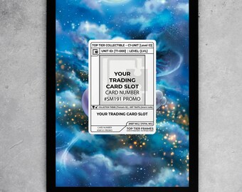 Celestial Duo Frame | SM191 PROMO Art Display | Moonlit Nebula Theme | Cosmic Galaxy Art | Magnetic PSA Slab | 8x10 5x7 Extended Art