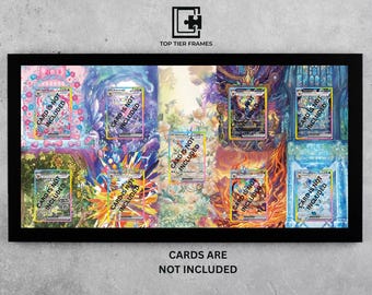 Premium Frame for 9-Cards Prismatic God Pack TCG - Panoramic Collector Wall Decor - 22x11 Inch