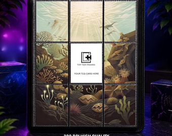 Omanyte #180 Extended Art Binder Insert | Prehistoric Sea Scene (No Cutting)