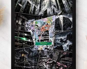Roronoa Zoro OP06-118 Extended Art Display Frame | One Piece Card Display Case | Raw or Graded Slab Holder | 8x10 5x7 | Top Tier Frames