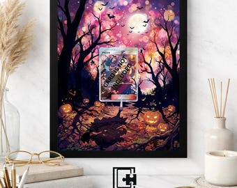 Art Display Frame for Acerola | Spooky Forest Gallery Showcase | Accessory for Pokémon TCG