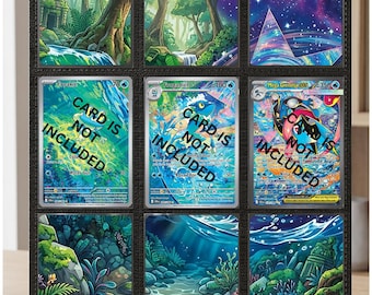 Digital Extended Art for Greninja Evolution Line | 3-Card Display Frame & Binder Page | Chaos Rising TCG Accessory | Print at Home