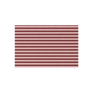 Striped Red Outdoor Rug | Patio Mat, Deck Rug, Weatherproof Stripes image 4