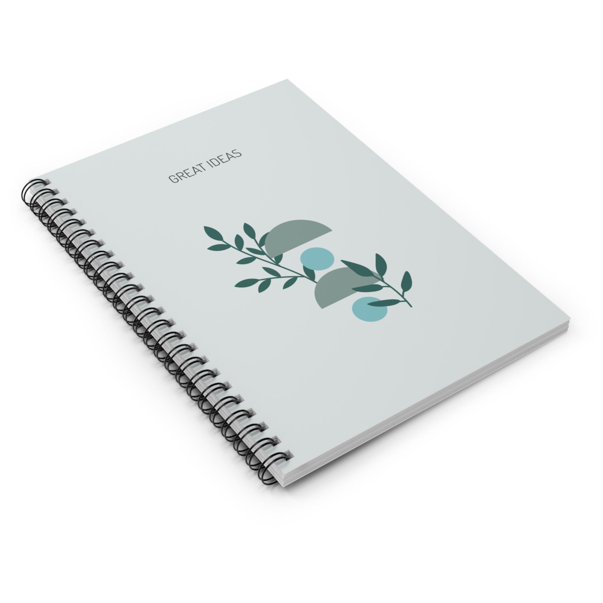 Great Ideas Spiral Notebook | Minimal Botanical Geometric Cover - Etsy