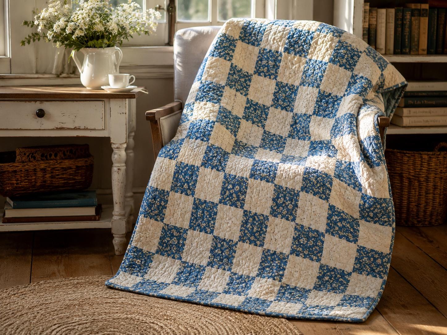 Checkerboard Quilt Pattern PDF, Beginner Quilt Pattern, Easy Patchwork ...