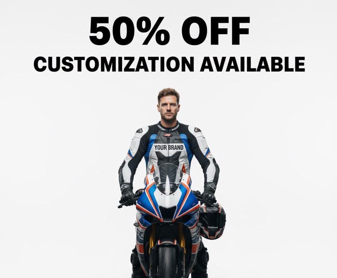 Custom Motorcycle Racing Leather Suit, Personalizable One Piece Biker ...
