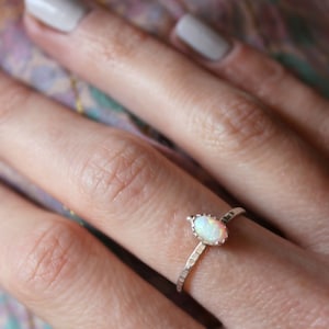 Opal ring ∙ Sterling silver ring ∙ Statement rings ∙ Graduation gifts ∙ Rings for women ∙ Midi rings, Gifts under 30