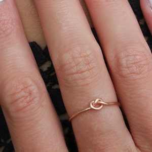 Promise ring, knot ring infinity ring, Gold ring Rose gold ring silver ring, stacking ring image 3