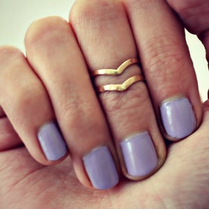 Gold knuckle ring set Gold rings Stacking rings Midi rings Mid finger ring Mid knuckle ring image 5